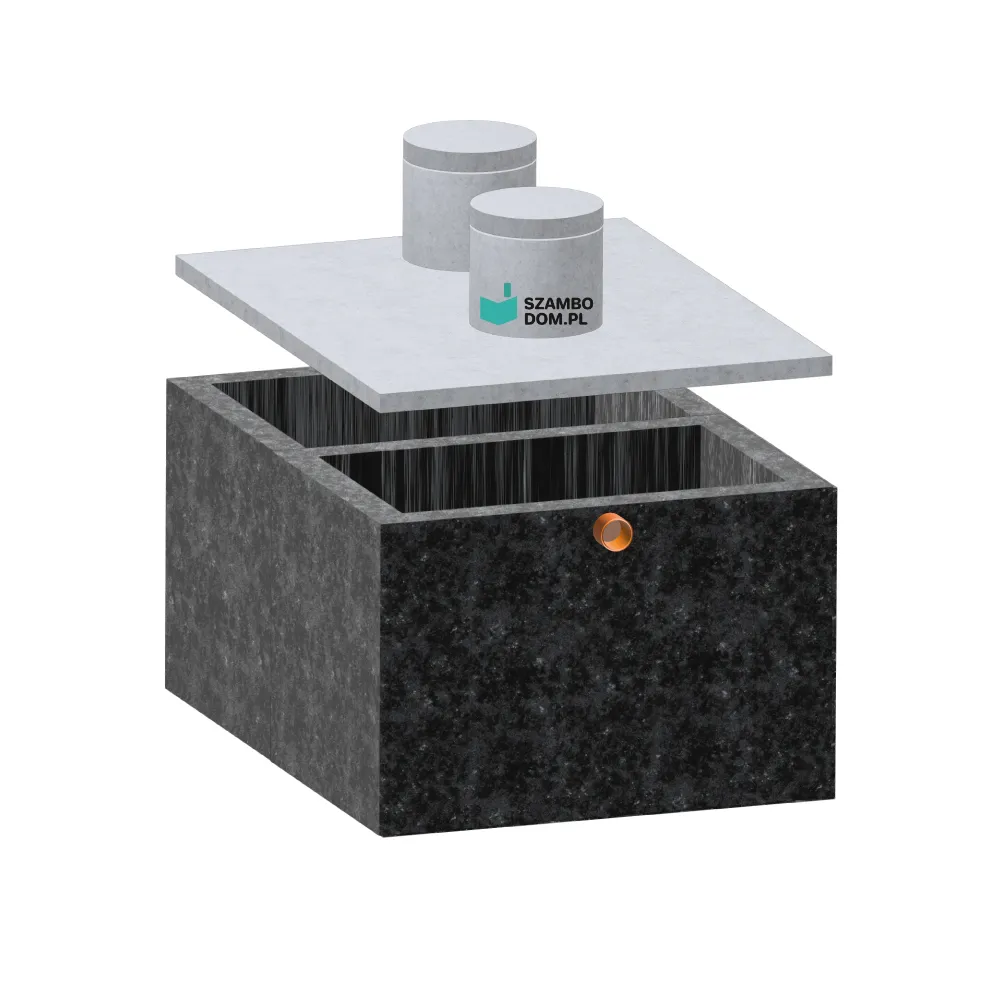 Szambo betonowe dwukomorowe 10m3 10000 litrów - wersja średnia