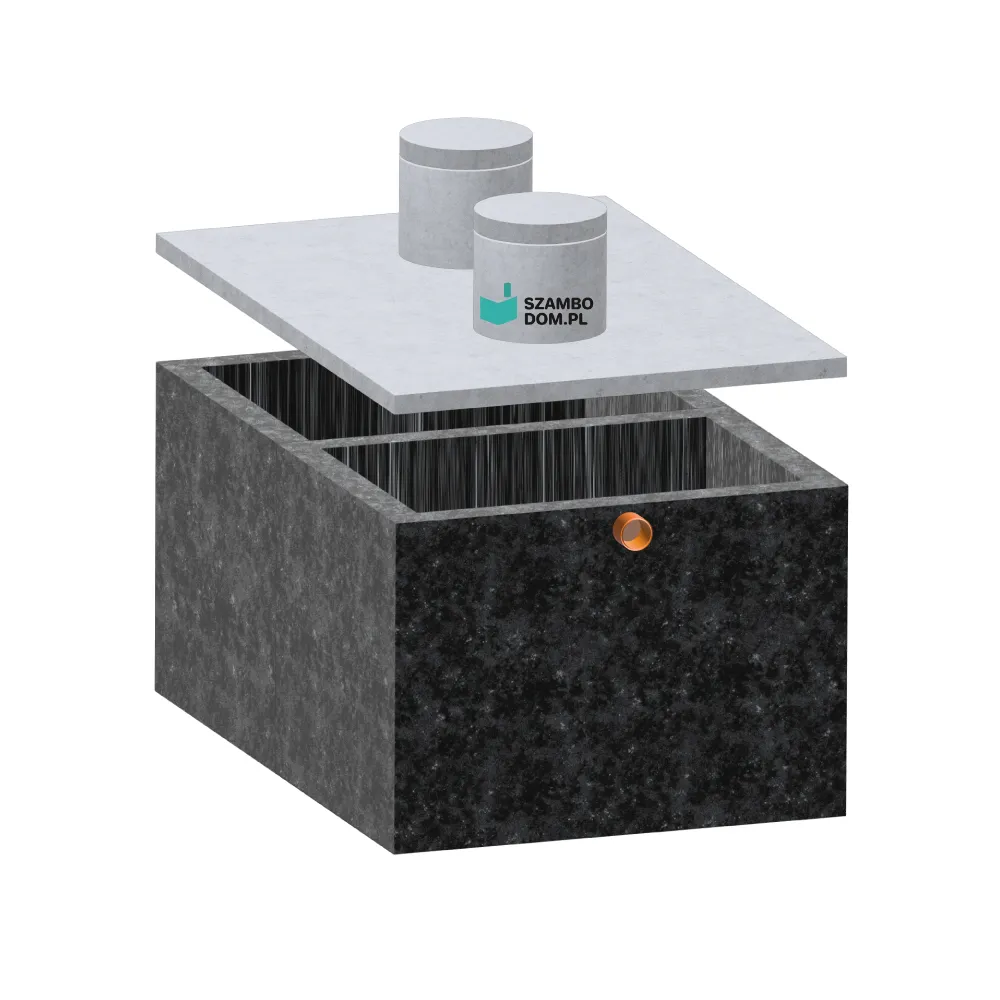 Szambo betonowe dwukomorowe 12m3 12000 litrów - wersja niska