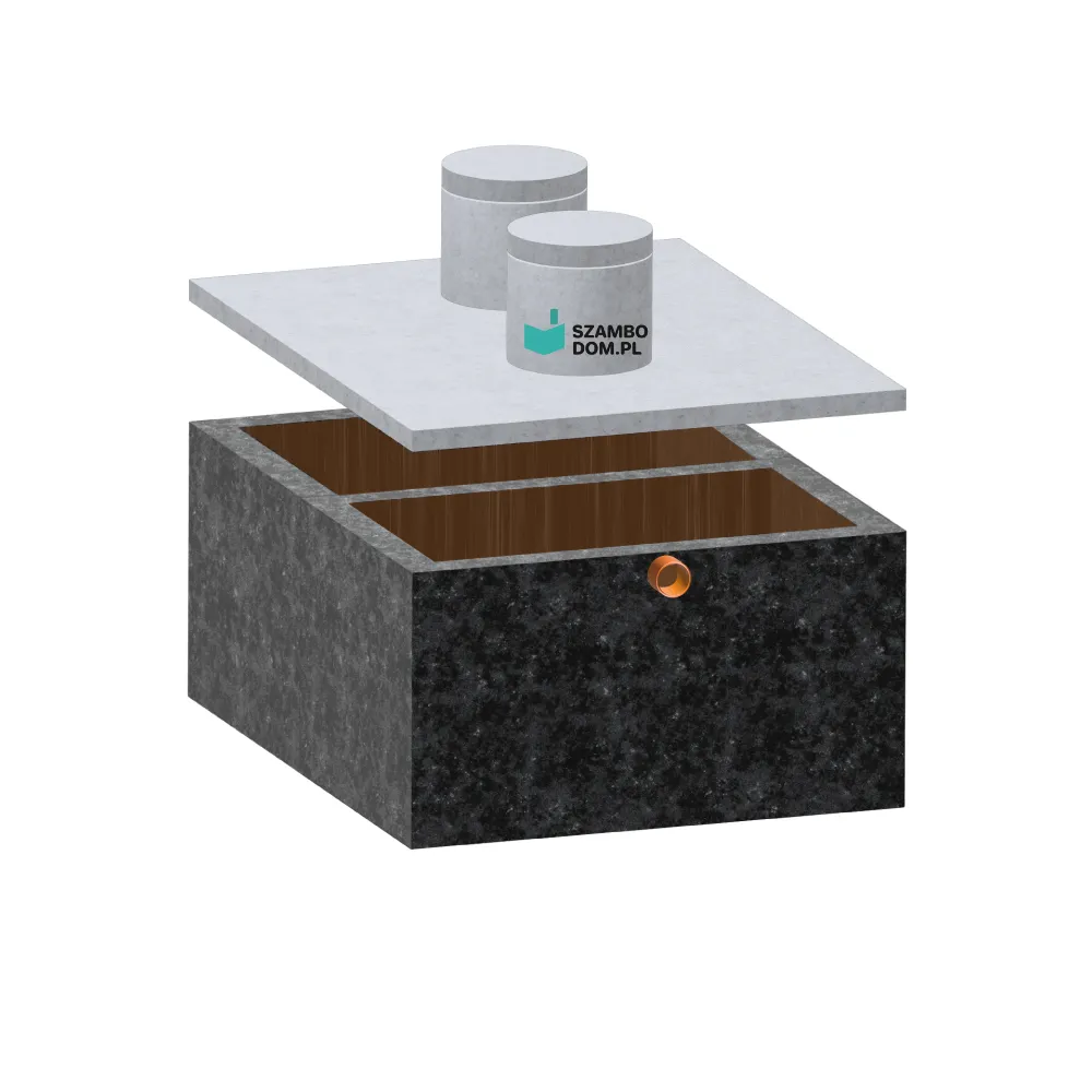 Zbiornik dwukomorowy 8m3 na deszczówkę i gnojowicę 8000 litrów