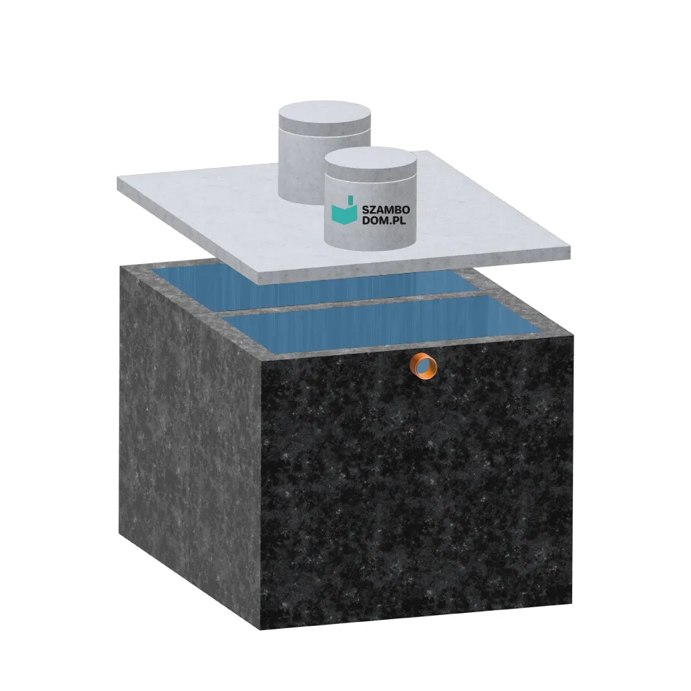 Dwukomorowy zbiornik przeciwpożarowy 12m3, zbiornik na wodę 12000l, wersja średnia